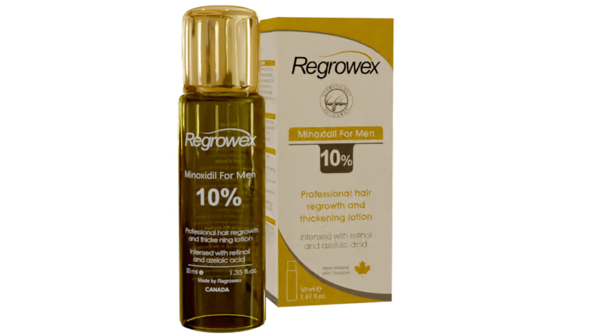 regrowex minoxidil solution 10% bottle with box
