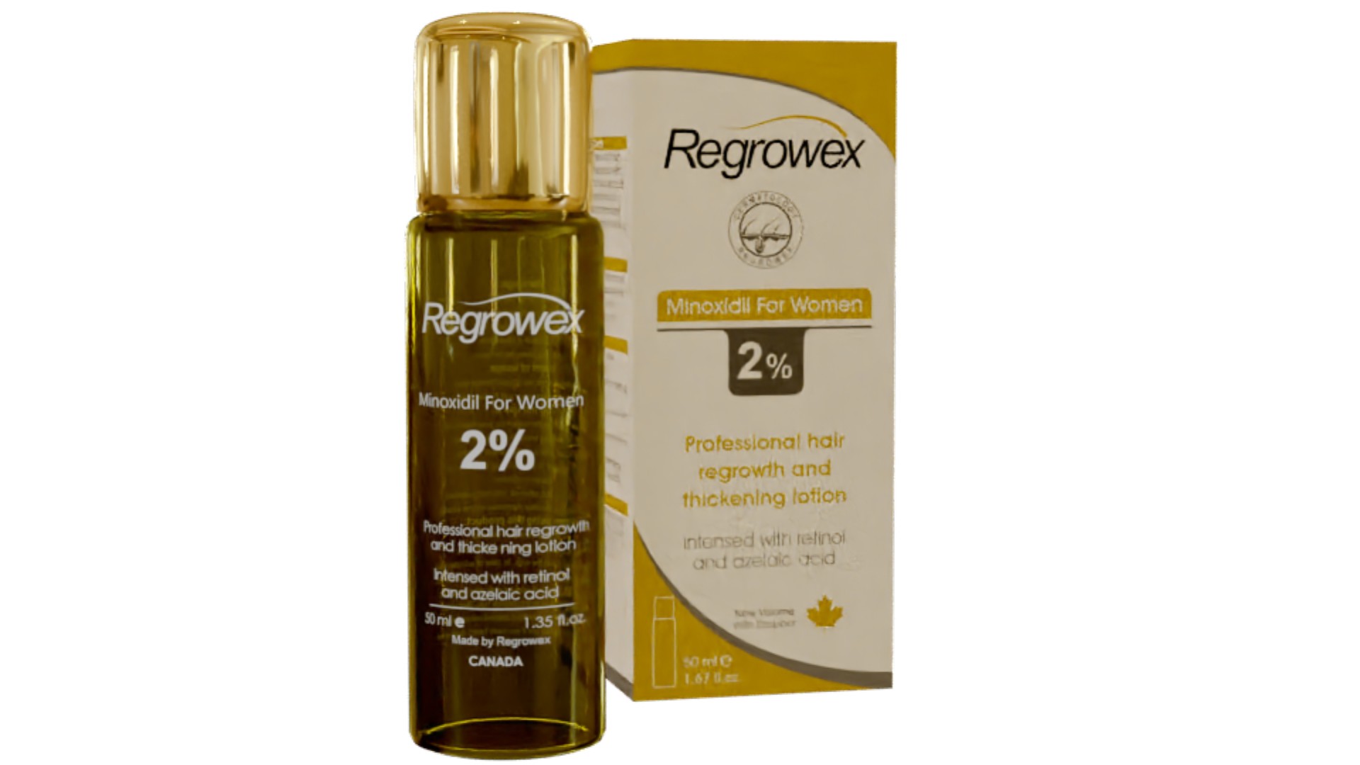 regrowex minoxidil solution 2% bottle with box