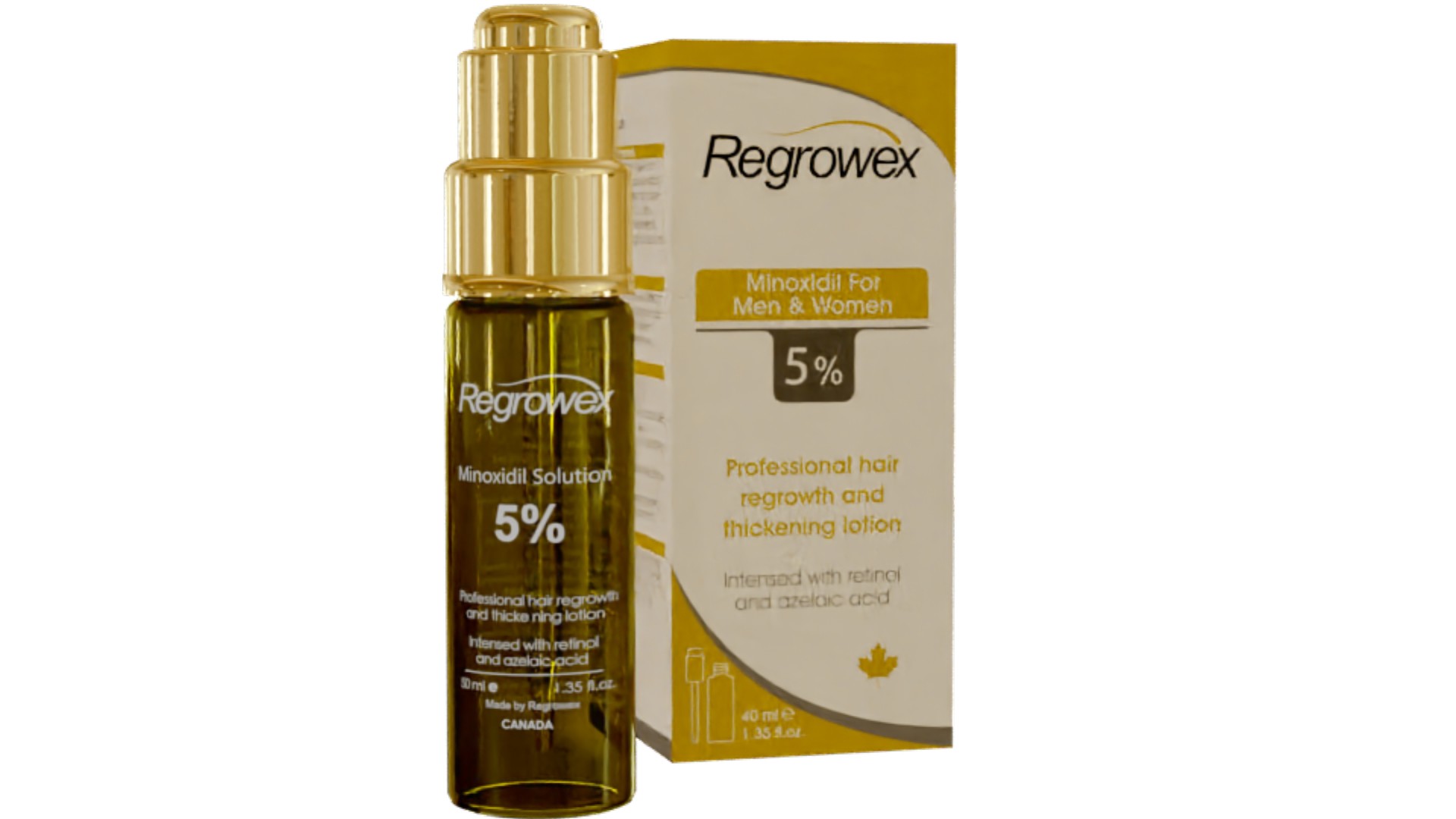 regrowex minoxidil solution 5% bottle with box